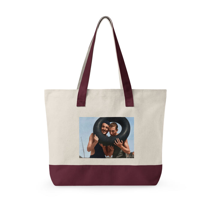 Beach Day Zippered Canvas Tote | Nager 006