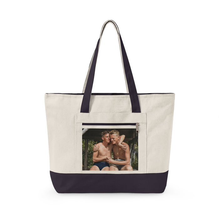 Beach Day Zippered Canvas Tote | nager 011