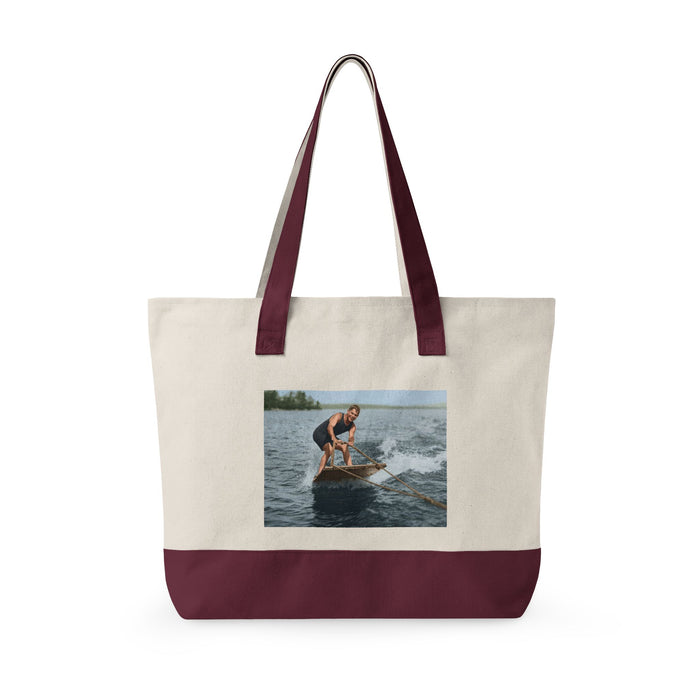 Beach Day Zippered Canvas Tote | nager 015