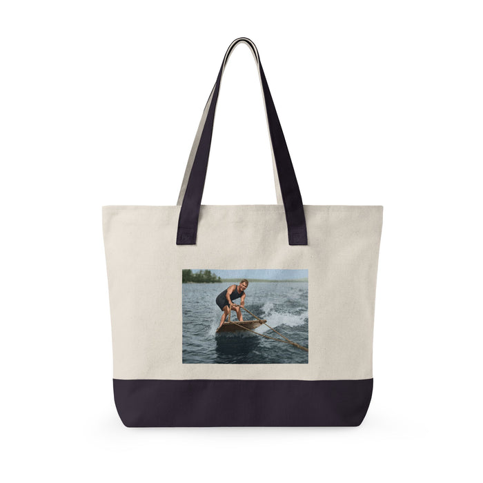 Beach Day Zippered Canvas Tote | nager 015
