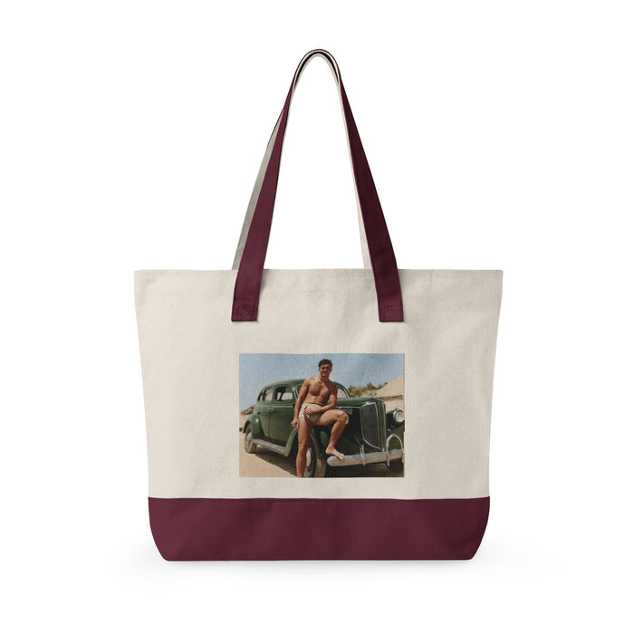 Beach Day Zippered Canvas Tote | nager 022