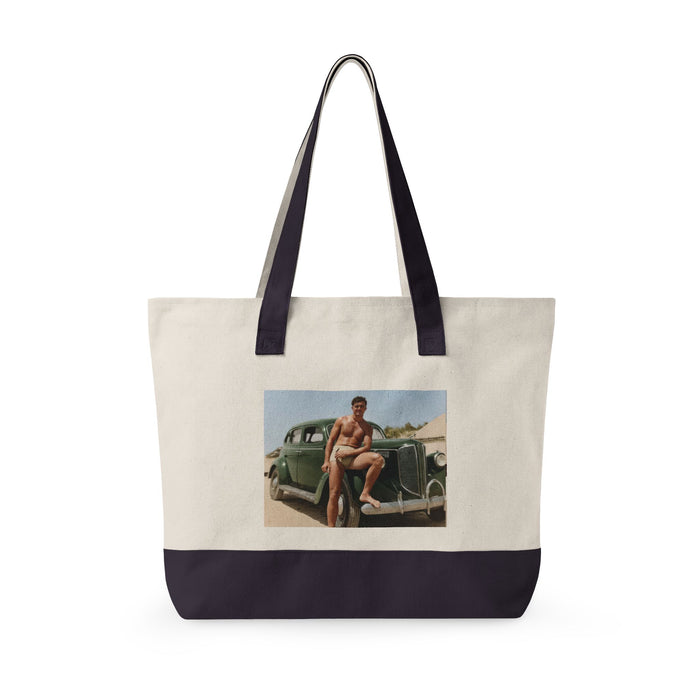Beach Day Zippered Canvas Tote | nager 022
