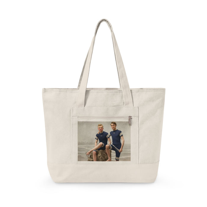 Beach Day Zippered Canvas Tote | nager 036