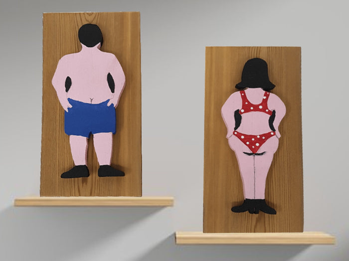 beach house bathroom signs bikini bathing suit