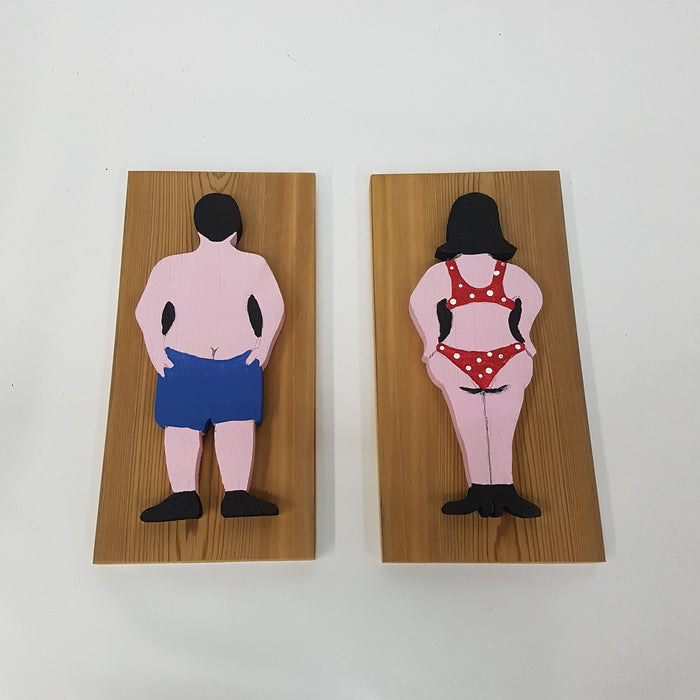 beach house bathroom signs bikini bathing suit