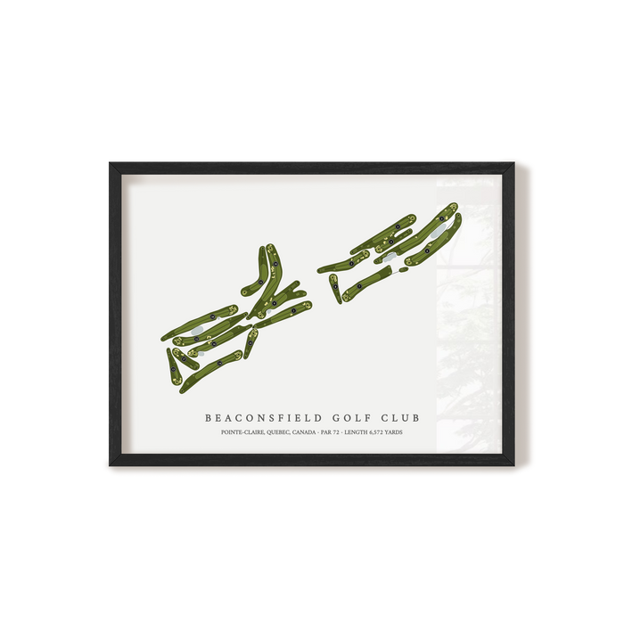 Beaconsfield Golf Club | Golf Course Map | Black Frame