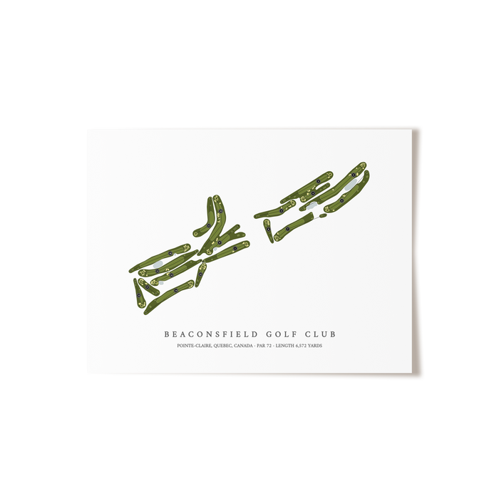 Beaconsfield Golf Club | Golf Course Map | Unframed