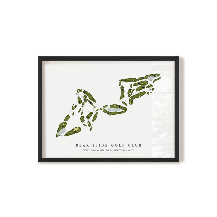 Bear Slide Golf Club | Golf Course Map | Black Frame
