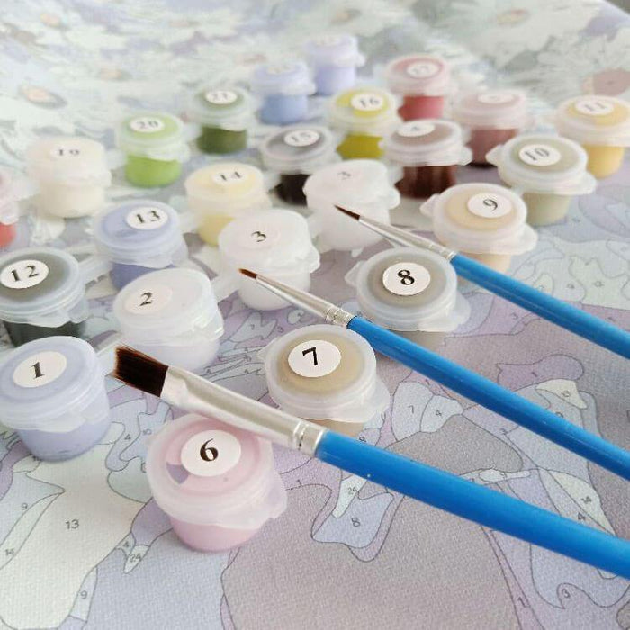 Beautiful Lakefront Houses - Paint by Numbers Home