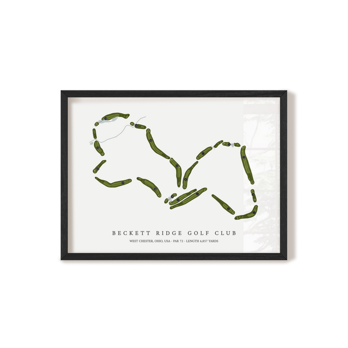 Beckett Ridge Golf Club | Golf Course Map | Black Frame