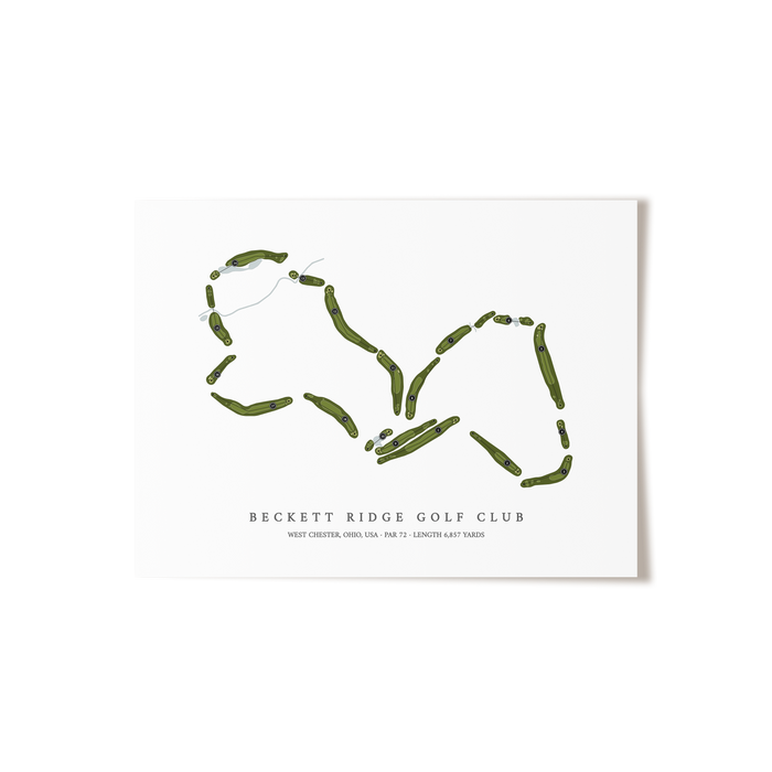 Beckett Ridge Golf Club | Golf Course Map | Unframed