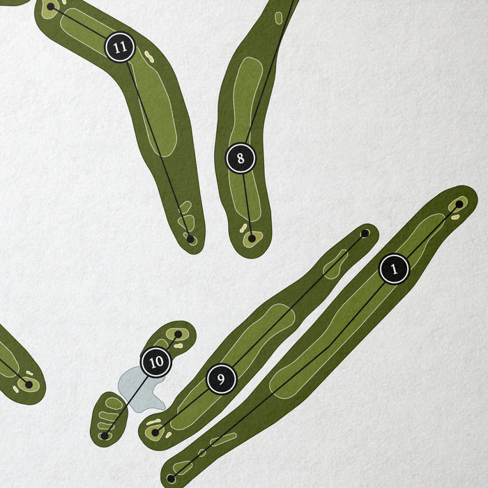 Beckett Ridge Golf Club | Golf Course Map | Close Up