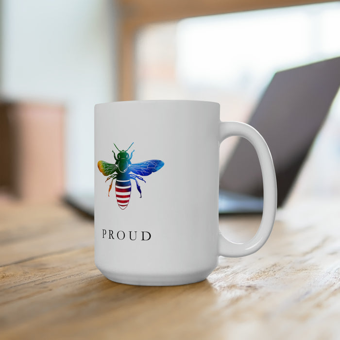 Bee Proud | White Ceramic Mug 15oz
