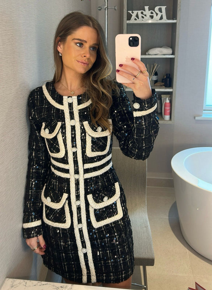 Belle Tweed Mini Dress