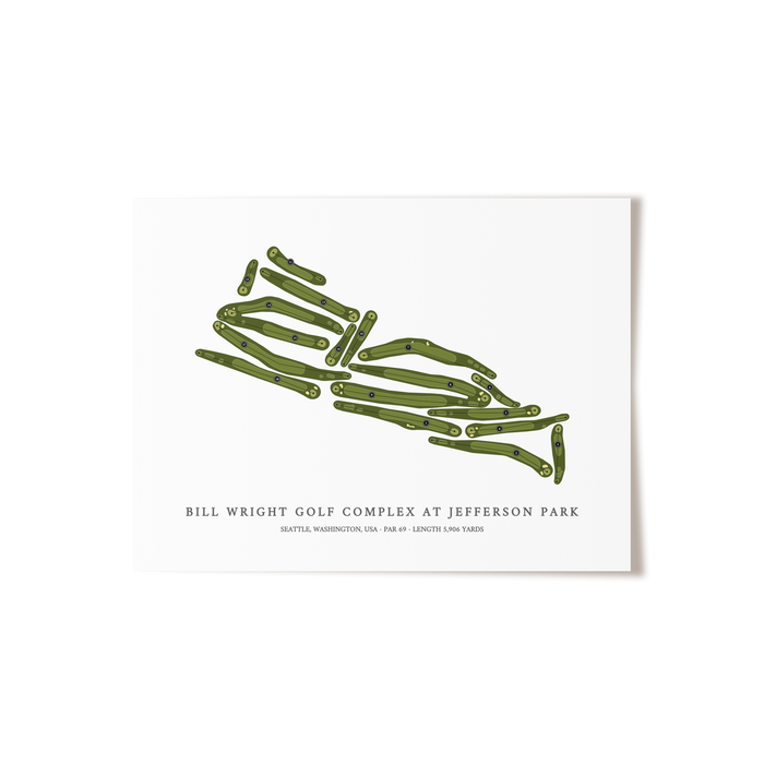 Bill Wright Golf Complex at Jefferson Park | Golf Course Map | Unframed