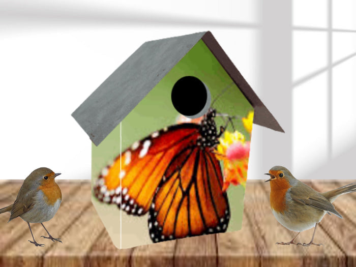 birdhouse | bird house | farmhouse decor | garden decor | kitty cat | handmade by me