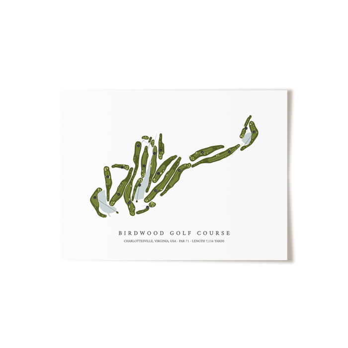 Birdwood Golf Course | Golf Course Map | Unframed