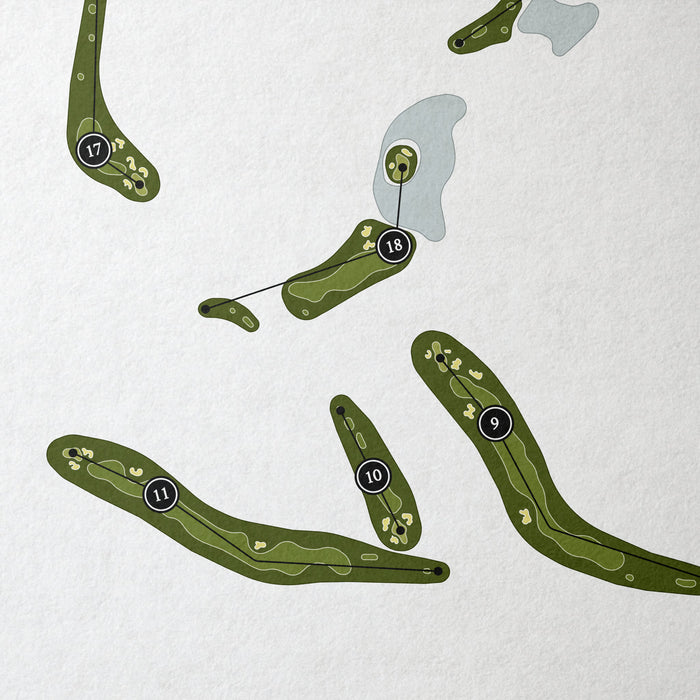 Blackhawk Country Club - Lakes Course | Golf Course Map | Close Up
