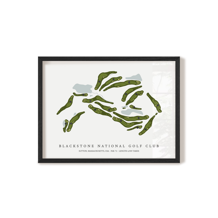 Blackstone National Golf Club | Golf Course Map | Black Frame