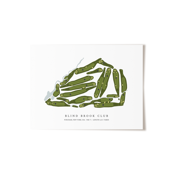 Blind Brook Club | Golf Course Map | Unframed