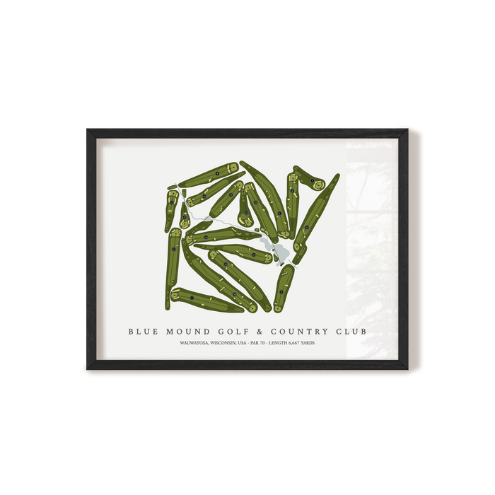 Blue Mound Golf & Country Club | Golf Course Map | Black Frame