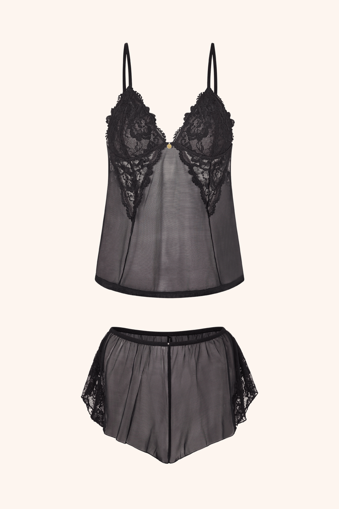 Lingerie Sets Blush Caraco & Shorts