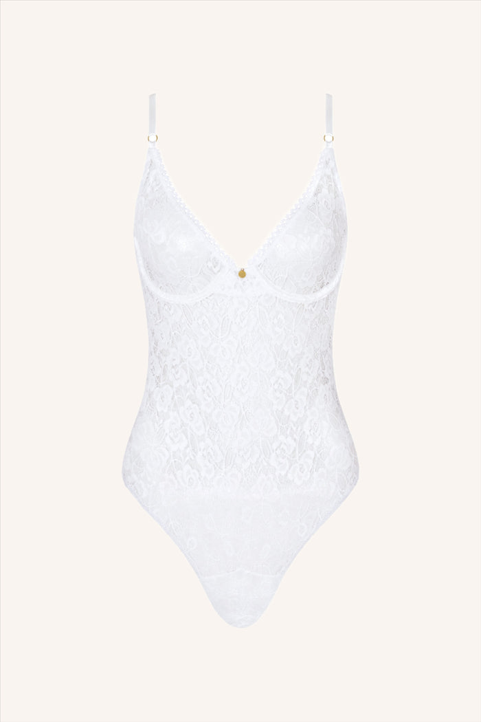 Mon Cheri Bodysuit White