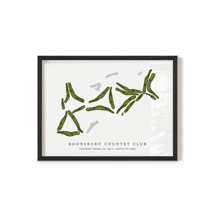 Boonsboro Country Club | Golf Course Map | Black Frame