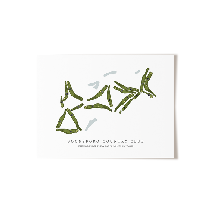 Boonsboro Country Club | Golf Course Map | Unframed