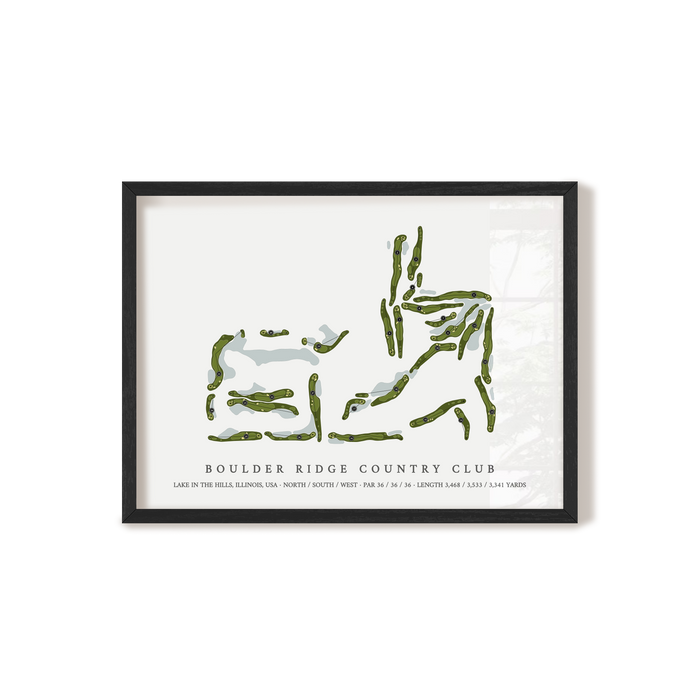 Boulder Ridge Country Club | Golf Course Map | Black Frame