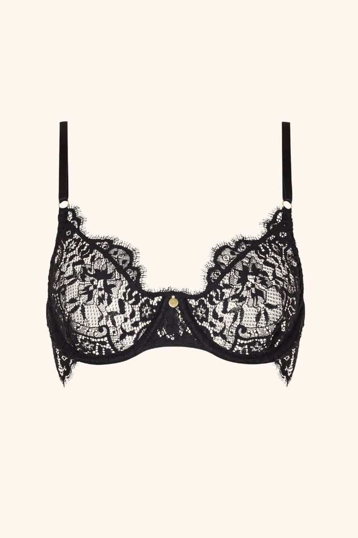 Dainty XS / Black Bra Black