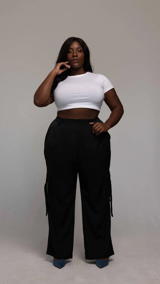 Briana Satin Cargo Pants