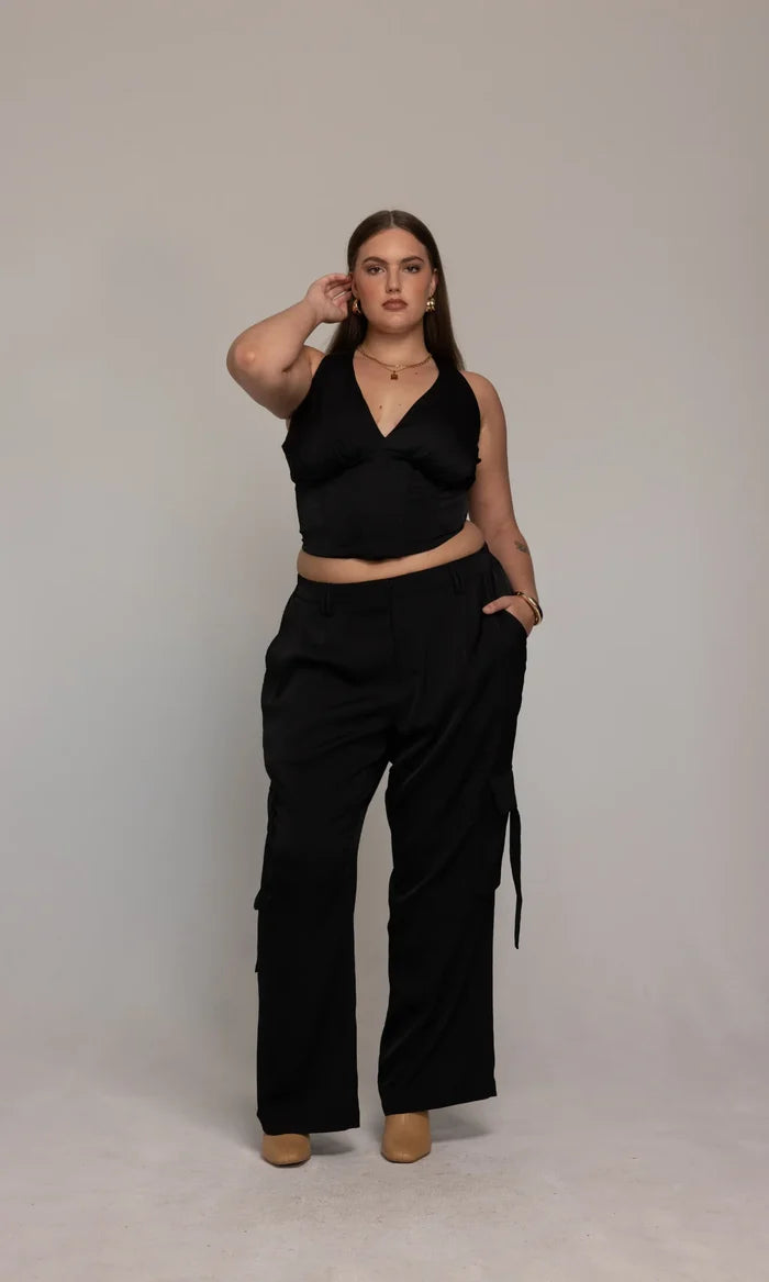 Briana Satin Corset Top
