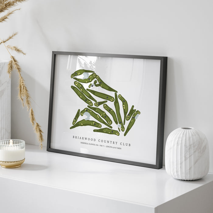 Briarwood Country Club | Golf Course Map | On Table