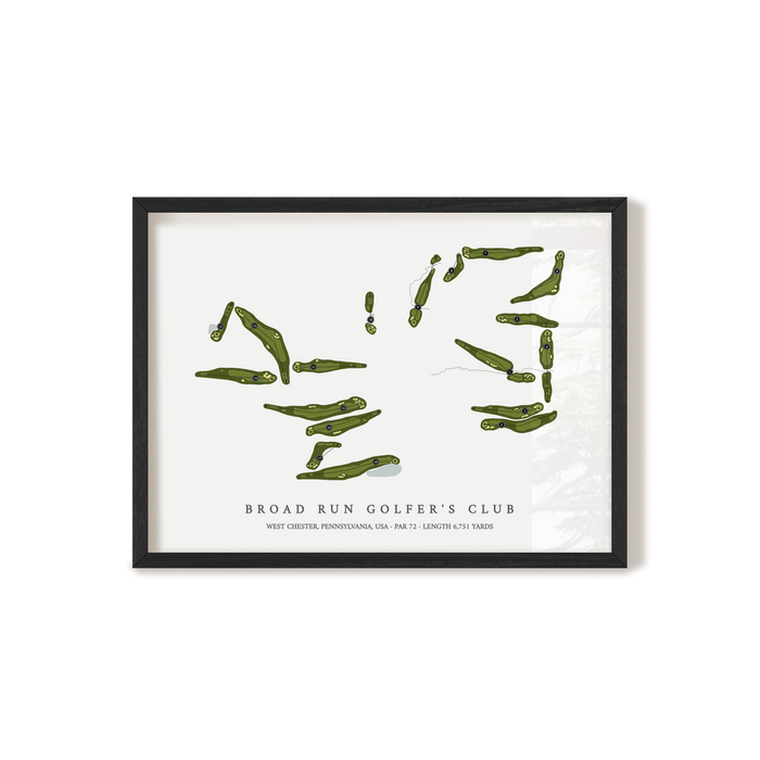 Broad Run Golfer's Club | Golf Course Map | Black Frame