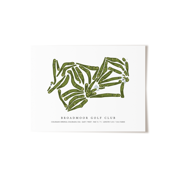 Broadmoor Golf Club | Golf Course Map | Unframed