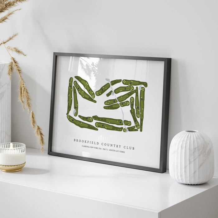 Brookfield Country Club | Golf Course Print | On Table