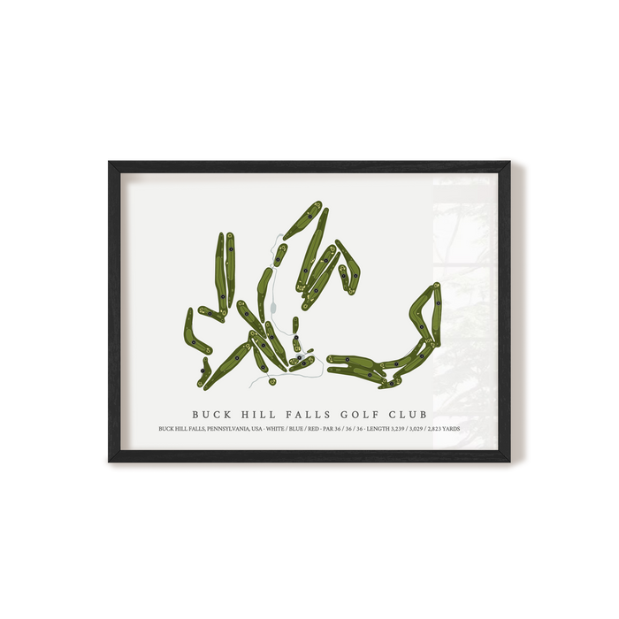 Buck Hill Falls Golf Club | Golf Course Print | Black Frame