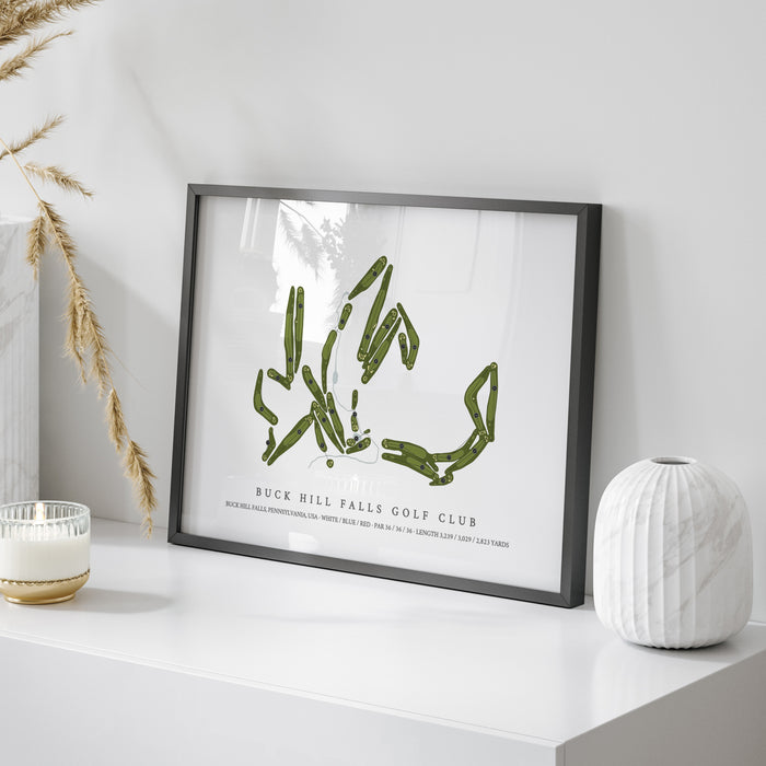 Buck Hill Falls Golf Club | Golf Course Print | On Table