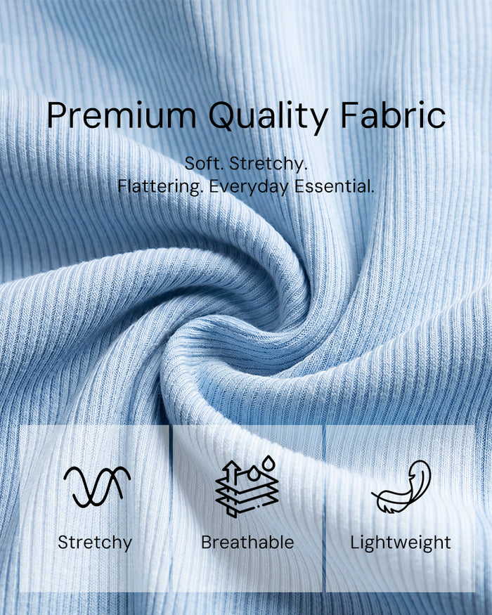 Built-In Bra Seamless Ribbed Tank Top