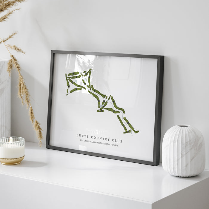 Butte Country Club | Golf Course Map | On Table