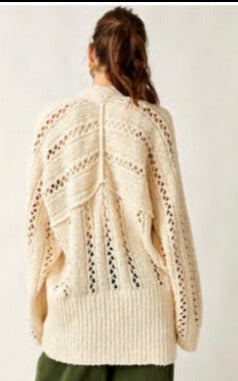 Cable Cardigan in Ivory