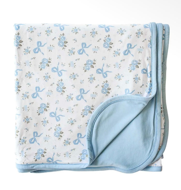 Caden Lane Double Sided Bamboo Blanket Tied in Blooms
