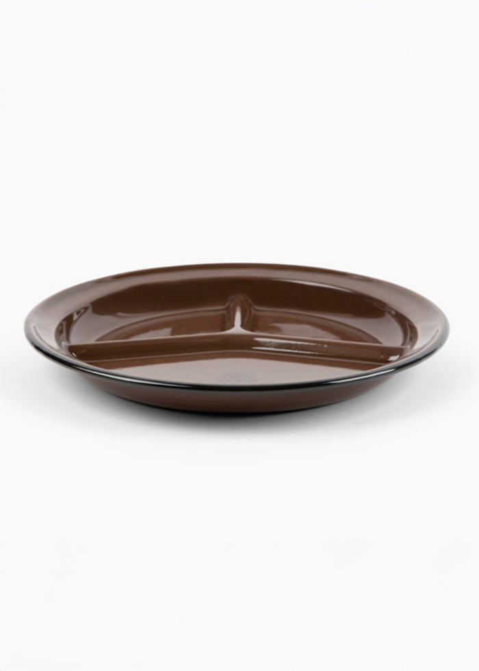Crow Canyon Home - Camp Wandawega x CCH Divided Camp Plate - Brown, Set of 2 -