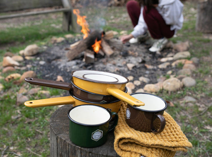 Crow Canyon Home - Camp Wandawega x CCH Soup Mug - Forest Green & Cream -