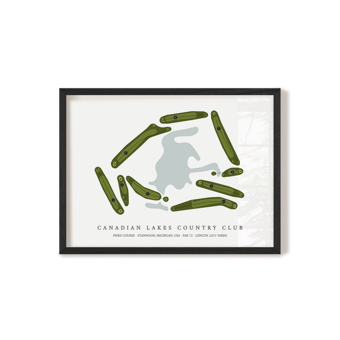 Canadian Lakes Country Club - Pines Course | Golf Course Map | Black+Frame