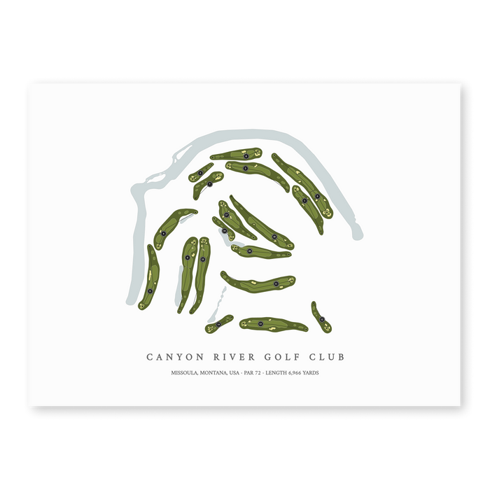 Canyon River Golf Club | Golf Course Map | Unframed