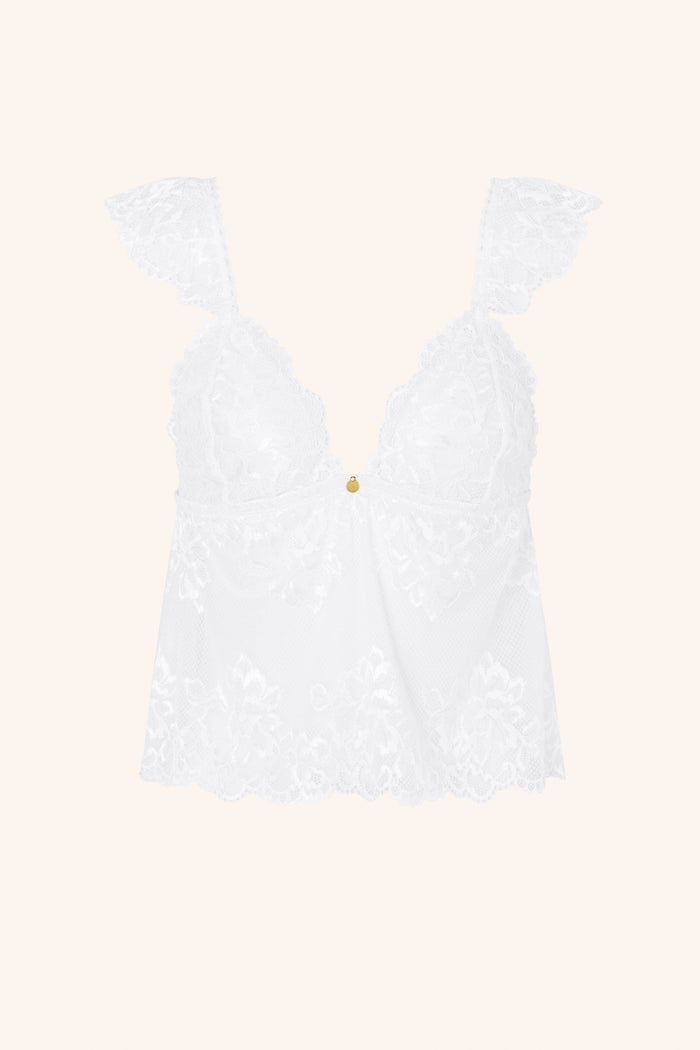 Coquette XS / White Caraco White