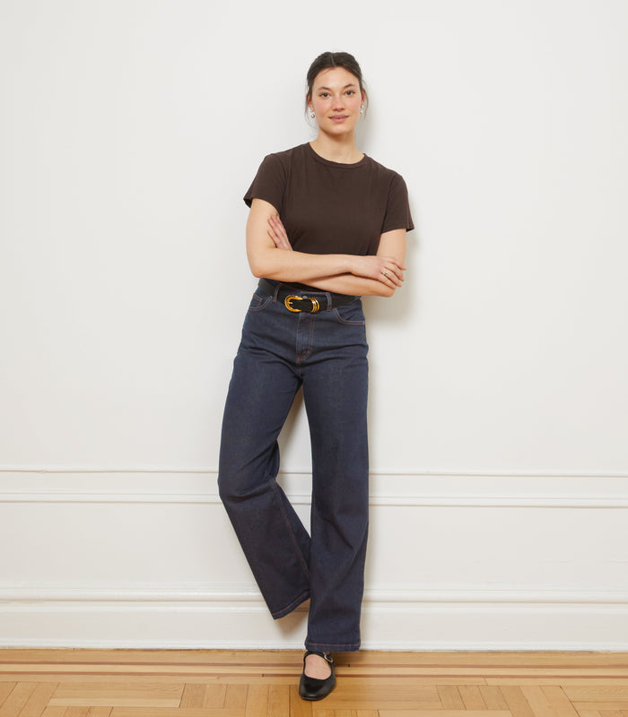 Loup - Carmen Wide Leg Jeans - Dark Indigo -