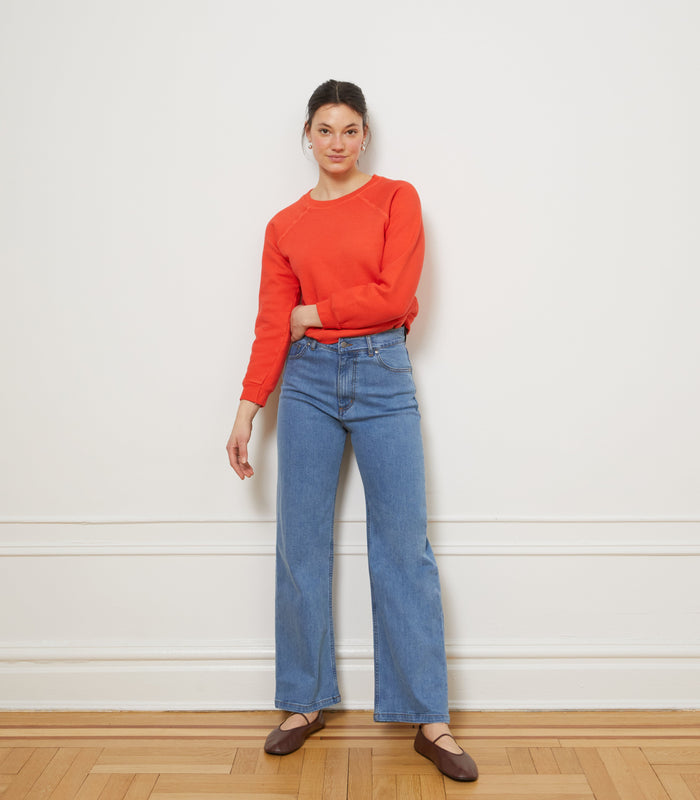 Loup - Carmen Wide Leg Jeans - Washed Indigo -